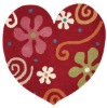 hand tufted acrylic children heart shaped rug