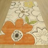 hand tufted acrylic flower rug