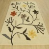 hand tufted acrylic flower rug