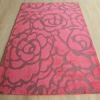 hand tufted acrylic flower rug modern flower carpet