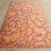 hand tufted acrylic flower rug modern flower carpet