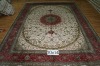 handknotted silk carpet and rug