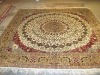 handknotted square silk carpet