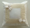 handmade crocheted cushion