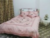 handmade embroidered ribbon bed cover set