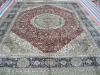 handmade knotted silk carpet