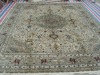 handmade knotted silk carpet