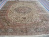 handmade knotted silk carpet