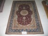 handmade persian design double knots silk carpet