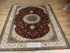 handmade persian design silk carpet