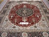 handmade persian design turkish knots silk carpet