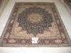 handmade persian design turkish knots silk carpet