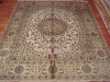 handmade persian design turkish knots silk carpet