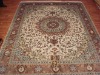 handmade persian design turkish knots silk carpet