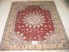 handmade persian design turkish knots silk carpet