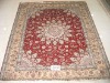 handmade persian design turkish knots silk carpet