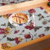 handmade rectangle linen cotton  jacquard printed style dining table mat