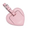 heart leather luggage tag