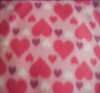 heart print fleece fabric for bathrobe