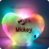 heart shape led throw pillow