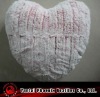 heart shaped faux fur cushion