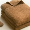 high quality brown color satin border bath towel