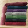 high quality dark color soft satin border bath towel