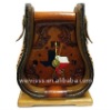 high quality genuine leather traval clock