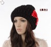 high quality new design lady fashion knitted winter hat