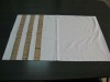 high quality white  standard pillowcase with 3 bands