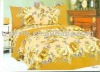 home bedding set printed with golden flower
