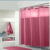 hookless pink shower curtain