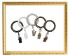 hot metal curtain rod hangering clips /with rings