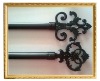 hot sale black iron window curtain curtain rod/pole