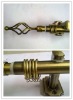 hot sale polished bronze antique iron curtain rod/pole