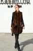 hot sell unique design demark mink fur coat without sleeves