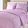 hotel bed sheet set jaccquard luxury pink