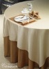 hotel table cloth and organza Overlay