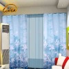 impressive plant printed natural linen window curtain