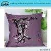 ink painting bamboo printing lavender 100% cotton back cushion