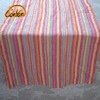 iridescent colorful stripe yarn dyed  table cloth table linen