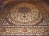 ivory color hand knotted persian carpet