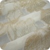 jacquard Georgette raw silk fabric(White) with metalic