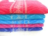 jacquard and satin border beautiful bath towel