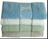 jacquard bath towel with border