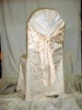 jacquard chair cover for wedding, damask chair cver with sash
