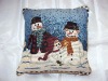 jacquard cushion, throw pillow,snowman cushion