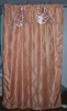 jacquard decorative curtain with valance and fringe