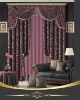jacquard floral drape curtain