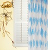 jacquard style custom light blue floral printed organza polyester bedroom curtain sitting room curtain
